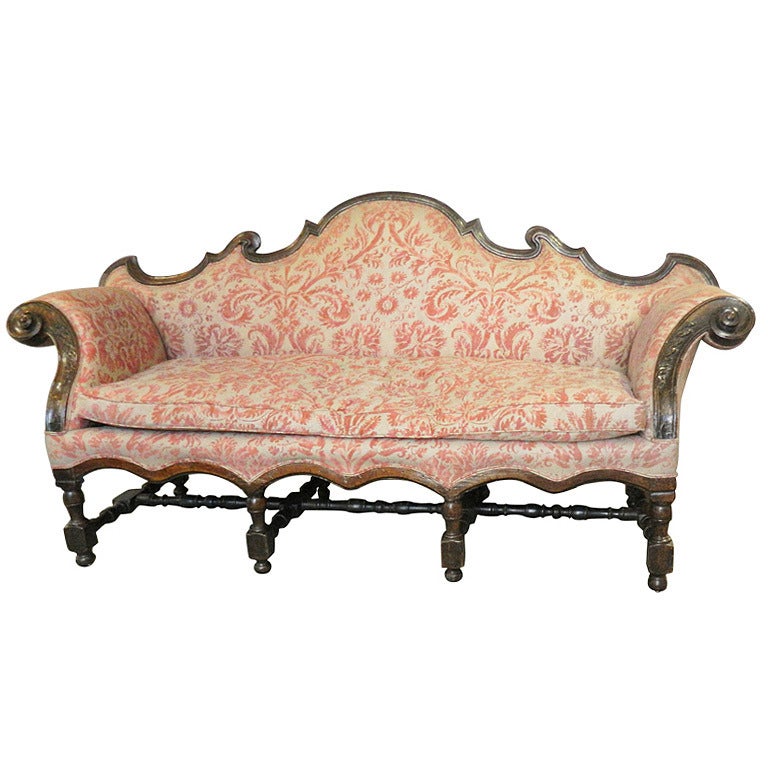 Fortuny Upholstered Venetian Baroque Settee