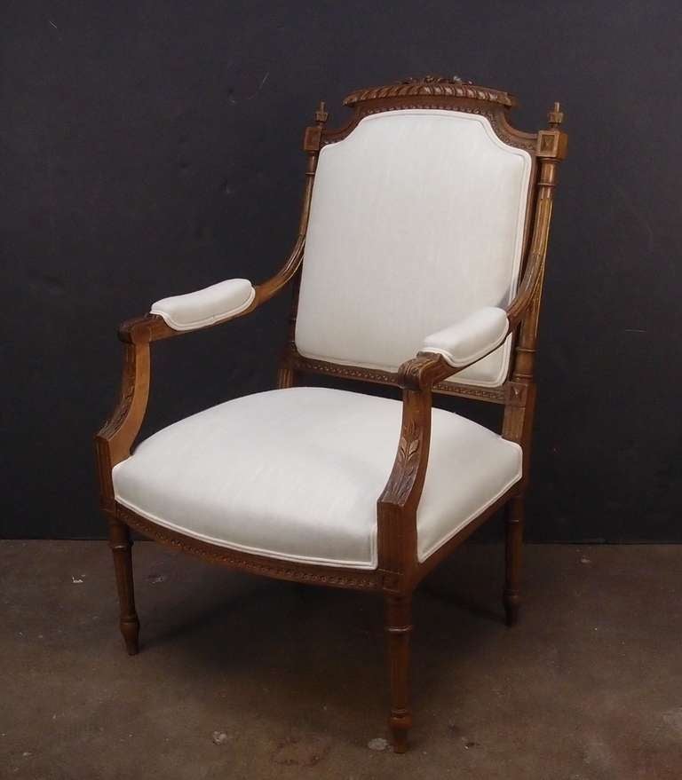 XX secolo Coppia di Fateuil francesi in stile Luigi XVI in vendita