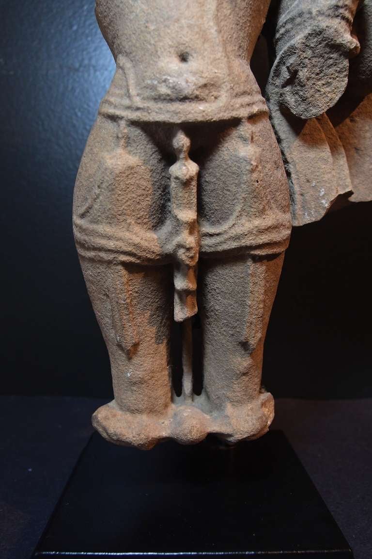 Indian Sandstone Carving of Vishnu, Madhya Pradesh, 10th-11th Century In Good Condition In Austin, TX