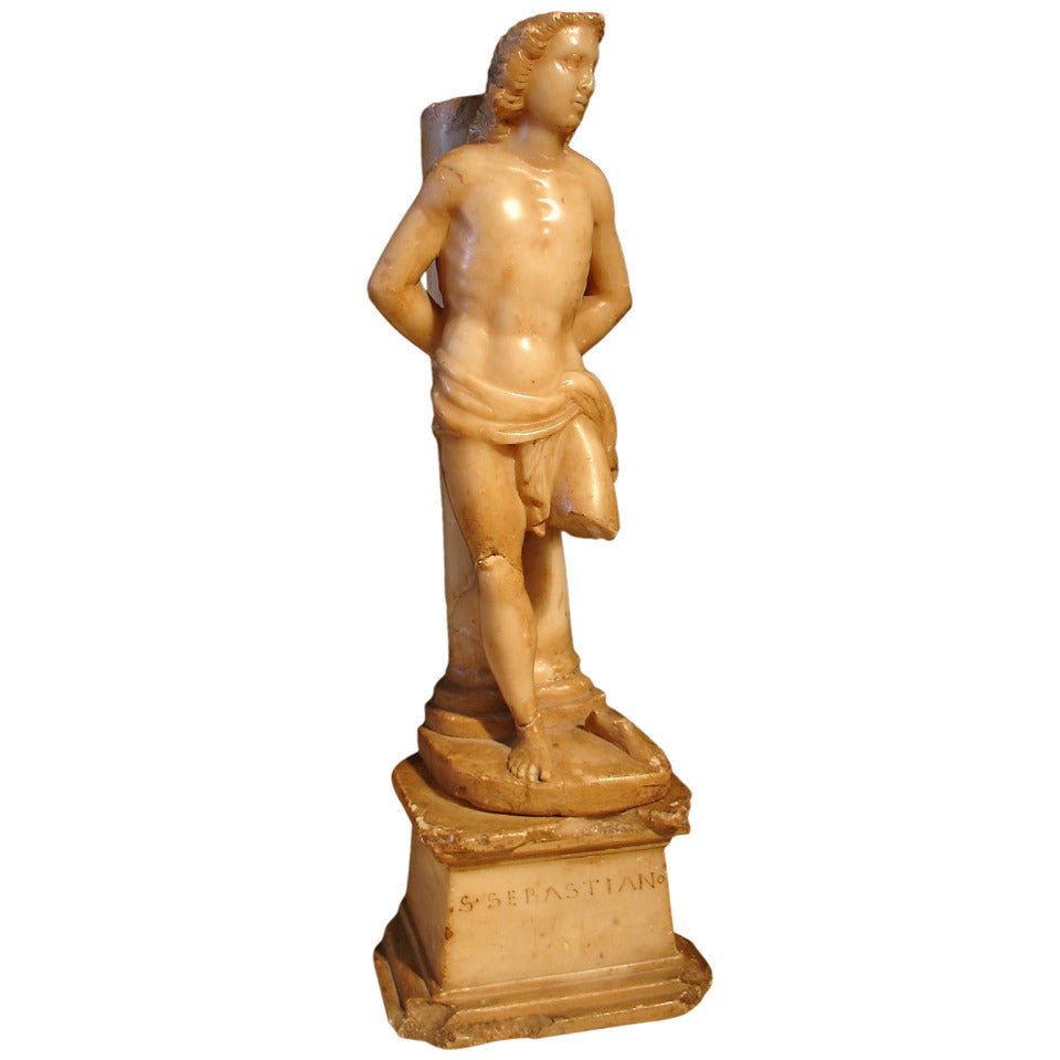 An Italian Renaissance Marble Figure of Saint Sebastian