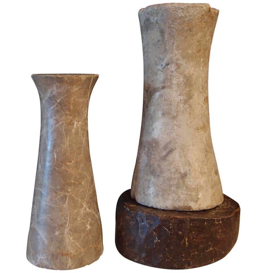 Two Bactrian Stone Ritual Objects