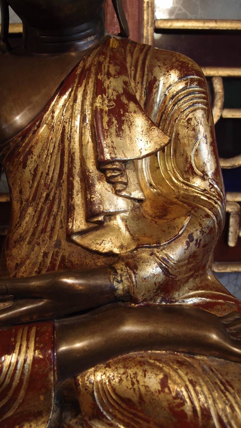 Burmese Mandalay Style Bronze Buddha 1