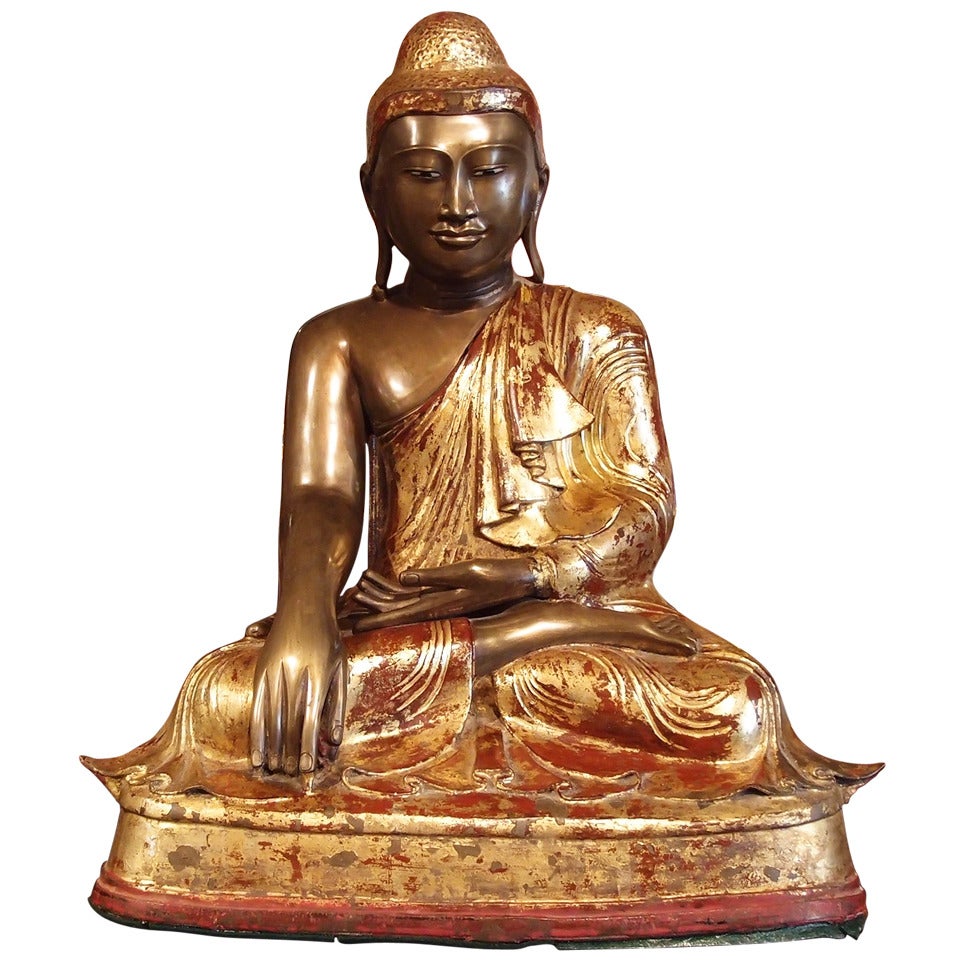 Burmese Mandalay Style Bronze Buddha