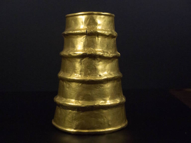 Große chinesische Dian-Zucht-Manschette aus Gold, ca. 2. Jahrhundert v. Chr., Südchina im Zustand „Gut“ im Angebot in Austin, TX
