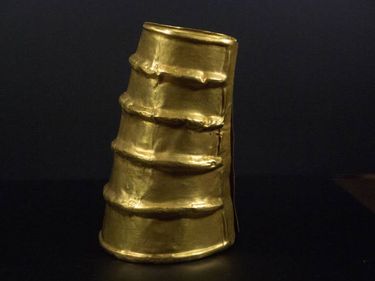 Chinese Dian Culture Large Gold Cuff, circa 2nd Century BC, Southern China For Sale 1