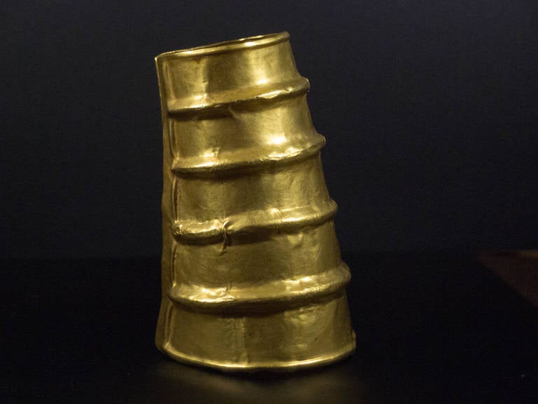 Chinese Dian Culture Large Gold Cuff, circa 2nd Century BC, Southern China For Sale 3