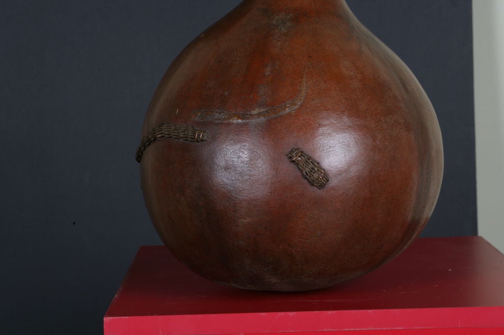 Tribal Pair African Gourd Storage Vessels, Kenya or Ethiopia, early-mid 20th Century For Sale
