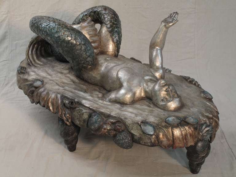 Pair of Venetian Grotto Silver Gilt Jardinières or Planters, Early 20th Century In Good Condition In Austin, TX