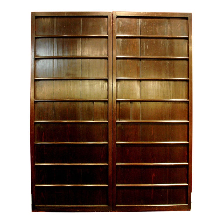 A Pair of Japanese Sliding Doors or Shutters (Amado)