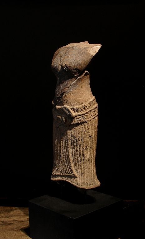 A Khmer Sandstone Torso of a Female Divinity 2