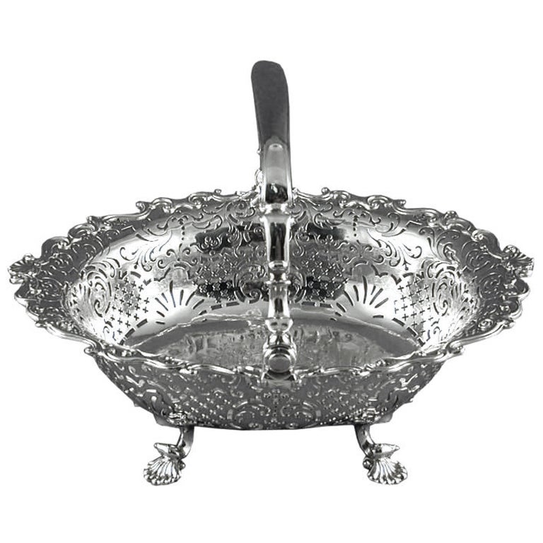 George II Period Silver Basket For Sale
