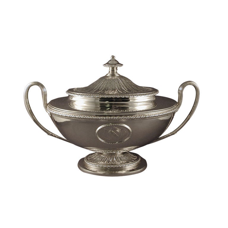 Sterling Silver Soup Tureen For Sale