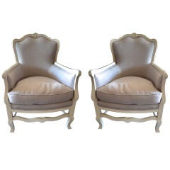 Retro pair of small scale bergere chairs
