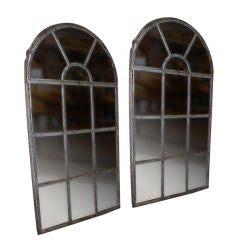 Vintage Pair of Galvanised Iron industrial windows