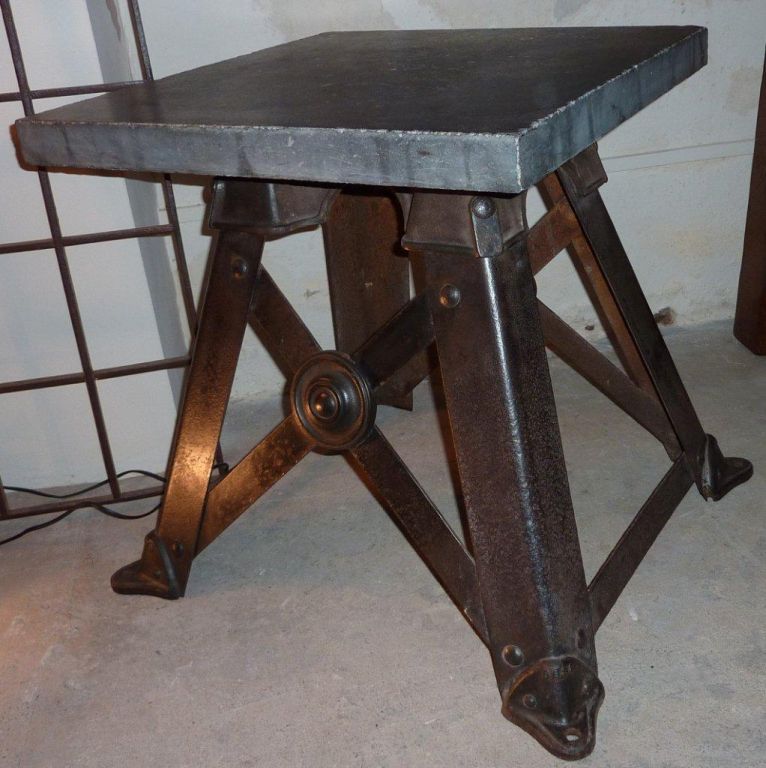 Stone Top Industrial Table