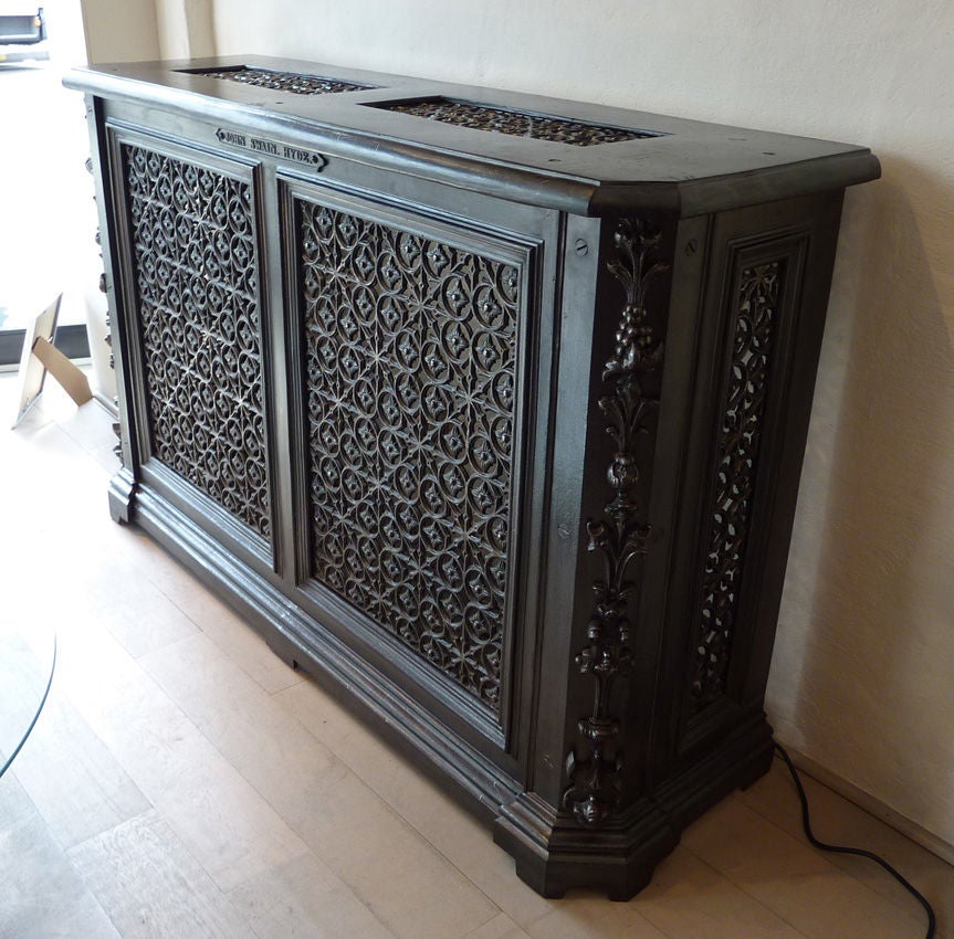 Gothic Style Radiator cover. Stamped 