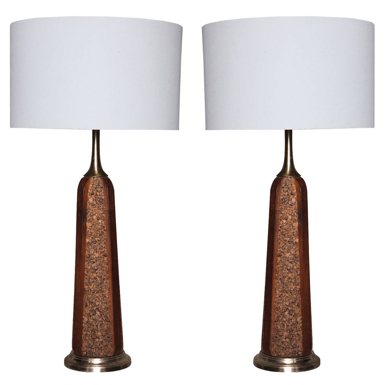 Pair of Laurel Cork Table Lamps