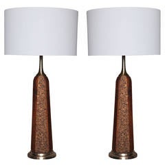 Pair of Laurel Cork Table Lamps