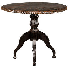 Calamander Ebony Round Table