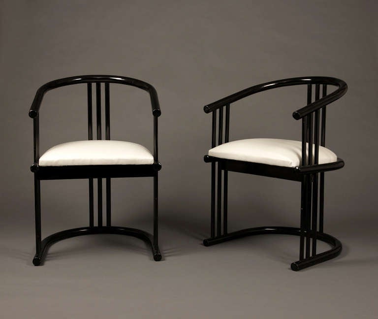 A Set Of Six Ebonized Chairs
(Indian 1900 – 1911)
In the manner of Josef Hoffman