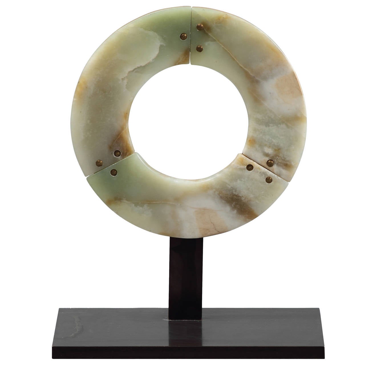 Segmented Chinese Jade BiDisk, Huang For Sale at 1stDibs