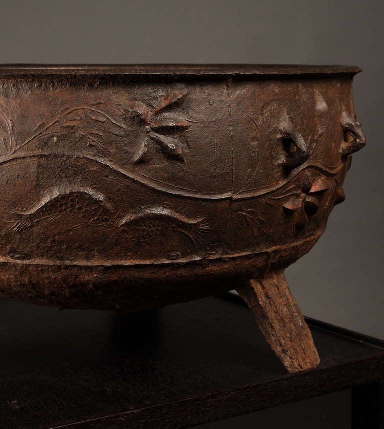 Other A Chinese Cast Iron Cauldron