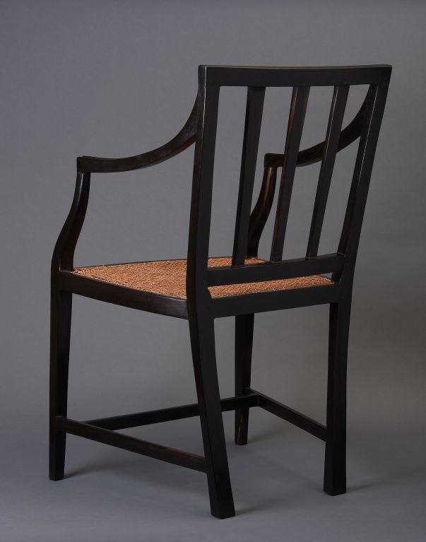 A Set of 12 Anglo-Indian chairs in solid Ebony In Excellent Condition In London, GB