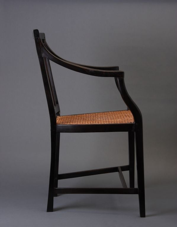 A Set of 12 Anglo-Indian chairs in solid Ebony 1