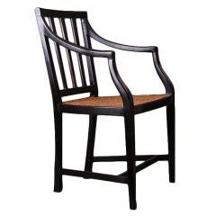 A Set of 12 Anglo-Indian chairs in solid Ebony