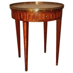 French Neoclassical Mahogany Bouillotte Table