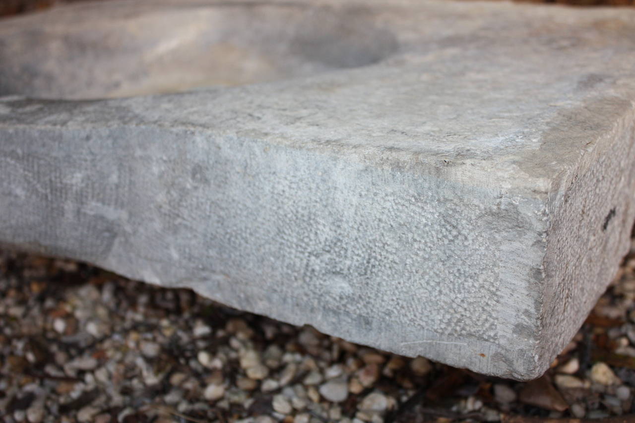 French Farmhouse Limestone Sink 1
