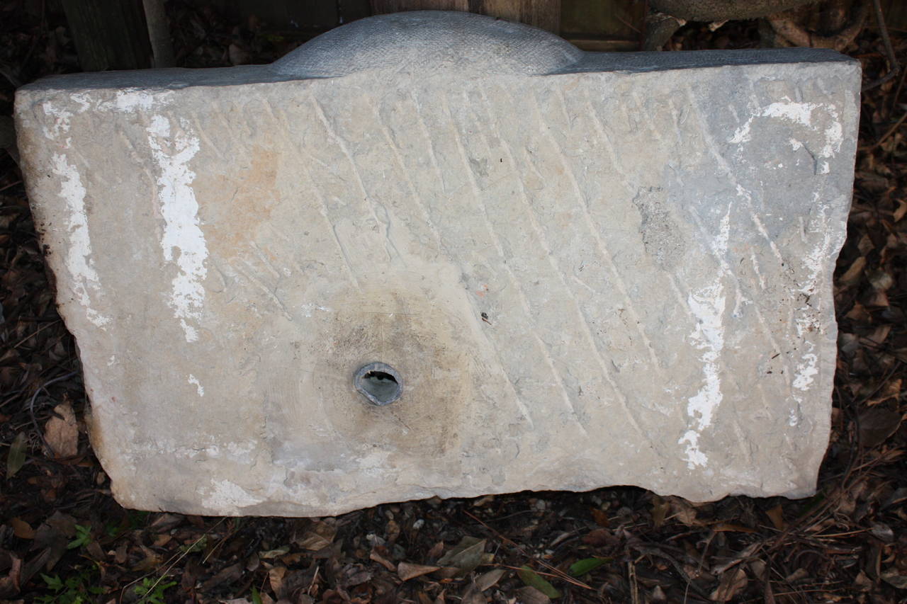 French Farmhouse Limestone Sink 2