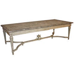 Antique Painted French Dinning Room Table