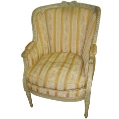 Antique Painted French Bergere from mid to late 1800
s