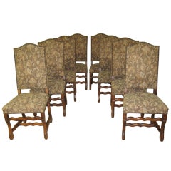 Set of Eight French Dinning Room Chairs
