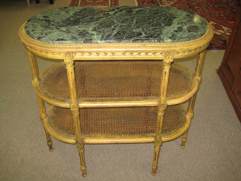 French Marble top side table