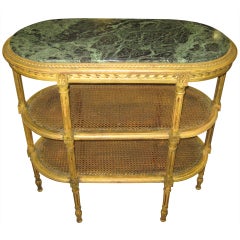 French Marble top side table