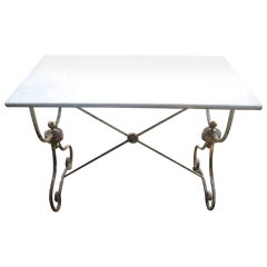 Mid 19th Century French Marble Top Bistro Table