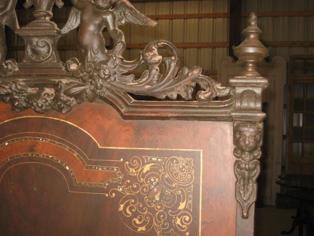 19th Century Pair of Tole Beds