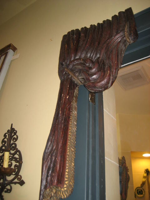Pair Carved Curtains 5
