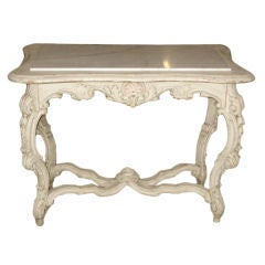 Painted Console with Marble Top