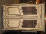 Painted French Armoire with Screen Panels