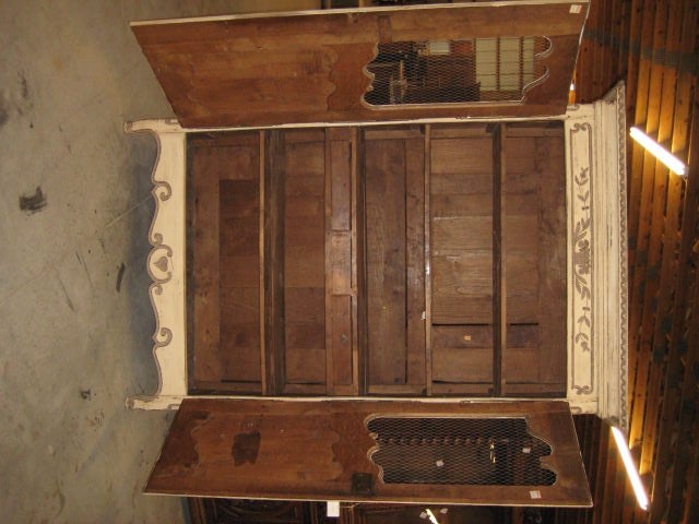 Painted French Armoire with Screen Panels