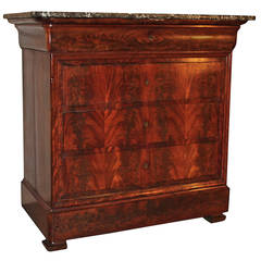 French Louis Philippe Commode with Marble Top