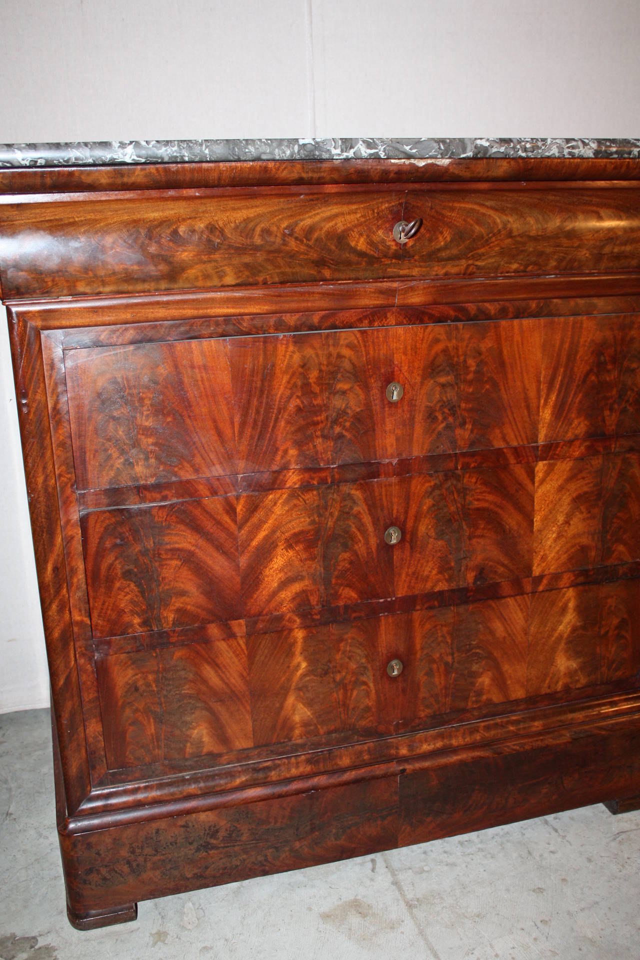 19th Century French Louis Philippe Commode with Marble Top