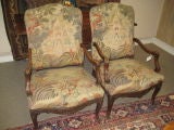 Pair Louis the XV style arm chairs