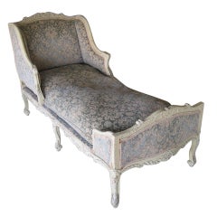 Mid 19th Century Painted French Chaise Lounge