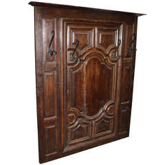French 19th Century Walnut Coat Rack