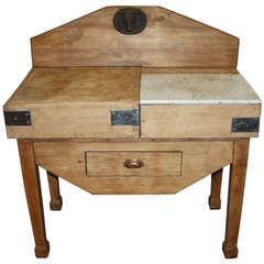 French Butcher Block from Early 1900's