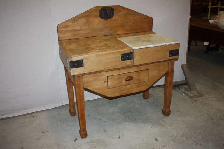 French Butcher Block from Early 1900's In Excellent Condition In Fairhope, AL